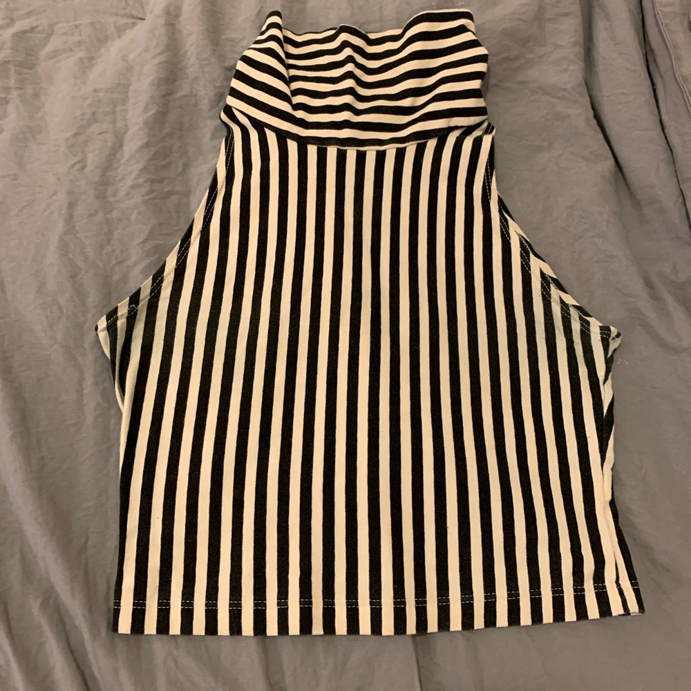 Stripped American Apparel Cropped Top